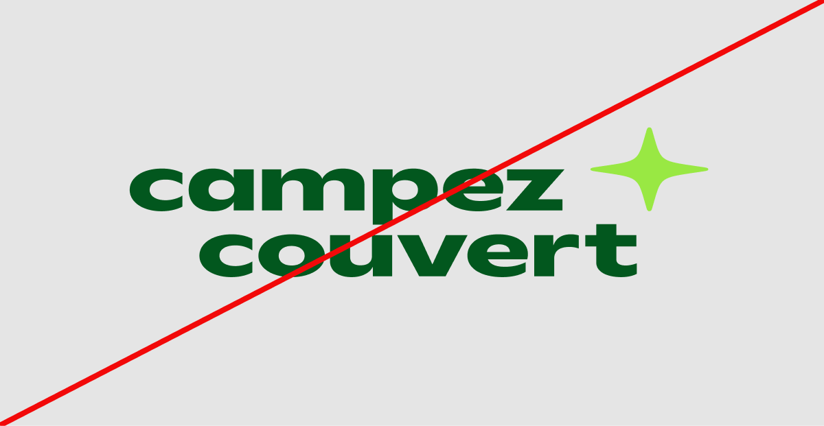 Image of brand logo incorrectly outlined